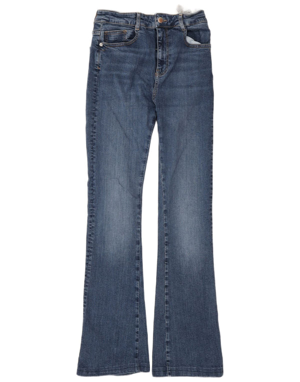 Zara Womens Flared Jeans EU 38 Small W28 L32 Blue Cotton