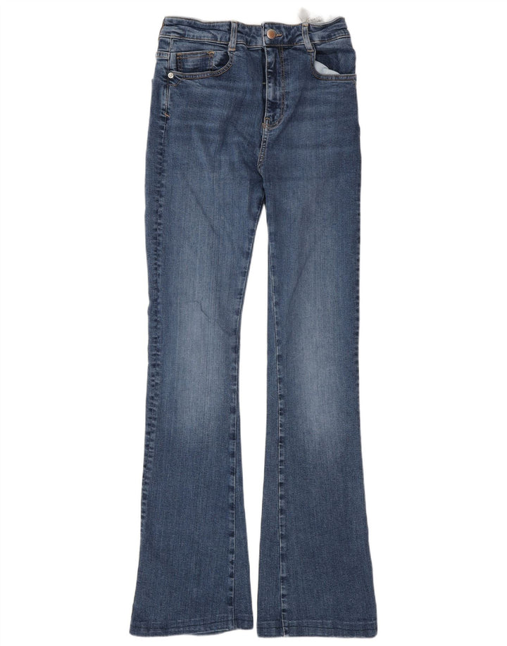 Zara Womens Flared Jeans EU 38 Small W28 L32 Blue Cotton