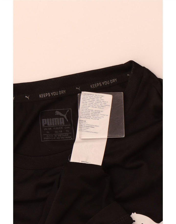 PUMA Mens T-Shirt Top XL Black Polyester