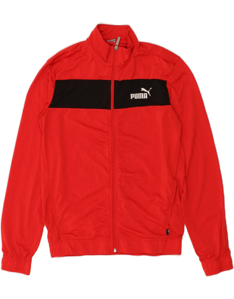 PUMA Boys Tracksuit Top Jacket 15-16 Years Red Polyester | Vintage Puma | Thrift | Second-Hand Puma | Used Clothing | Messina Hembry 