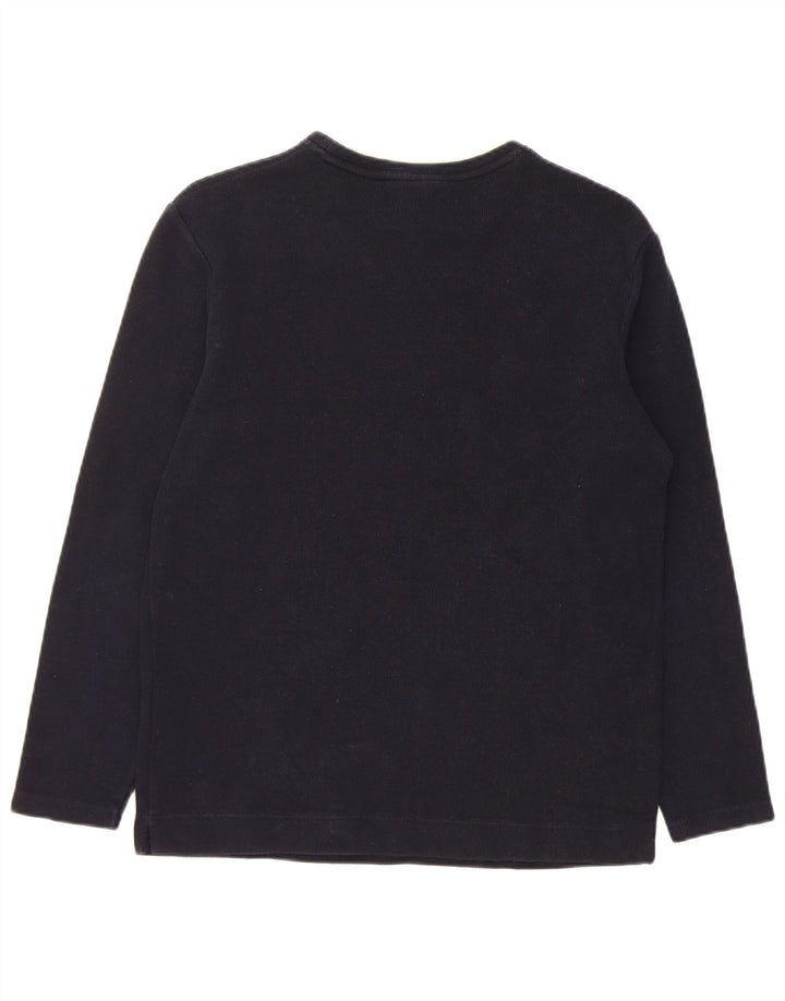 Zara Mens Top Long Sleeve Small Navy Blue Cotton