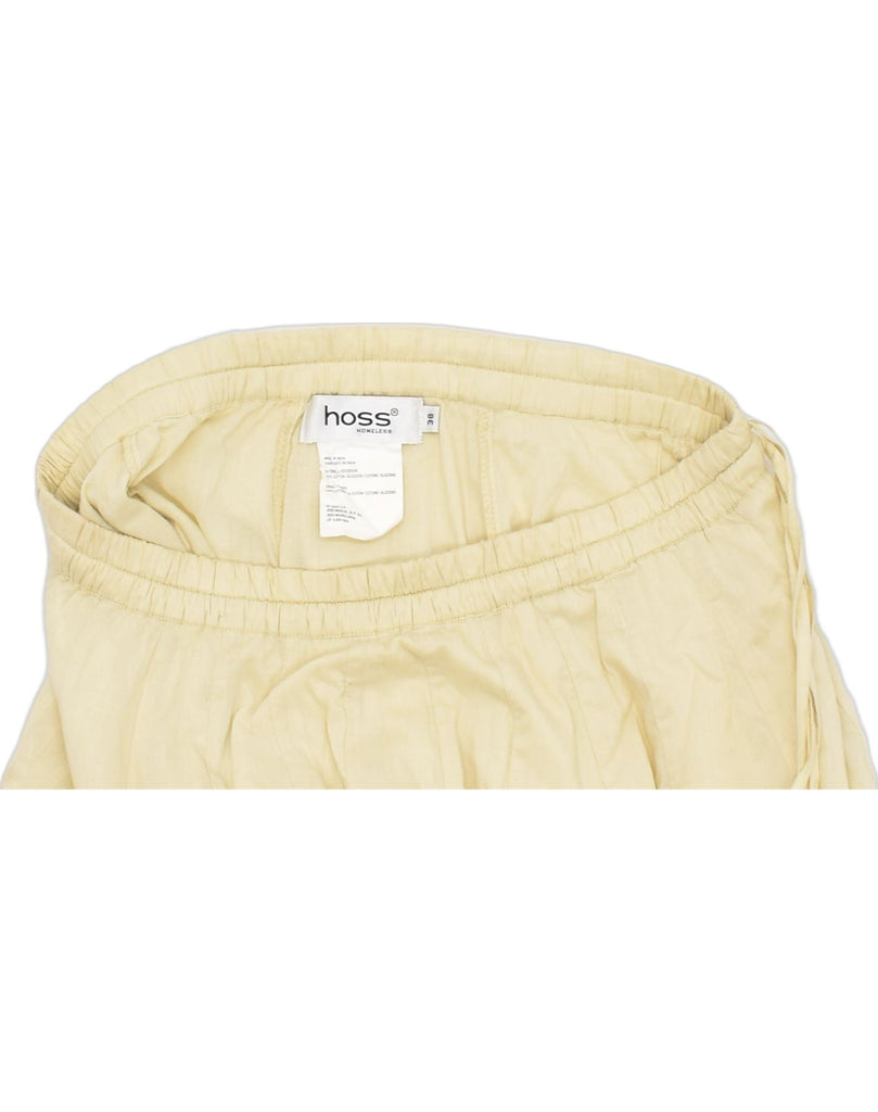 HOSS Womens A-Line Skirt EU 38 Medium W28 Beige Cotton | Vintage | Thrift | Second-Hand | Used Clothing | Messina Hembry 