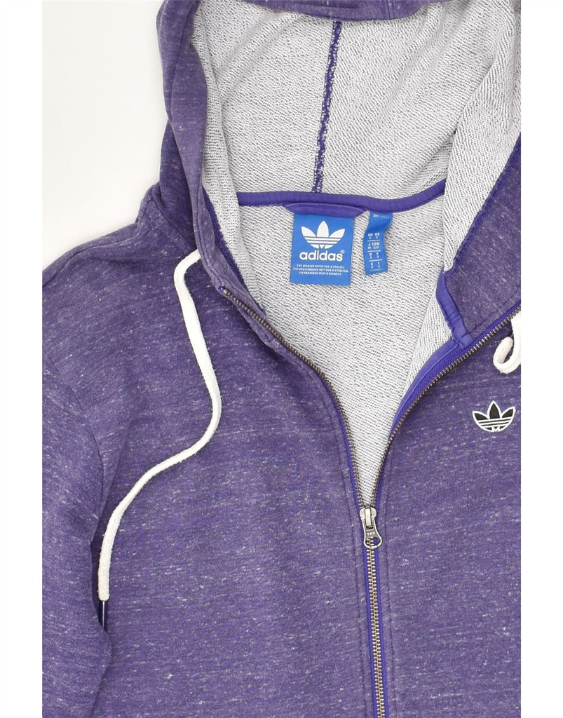 ADIDAS Mens Zip Hoodie Sweater Small Purple Flecked Cotton | Vintage Adidas | Thrift | Second-Hand Adidas | Used Clothing | Messina Hembry 