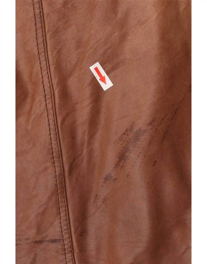 Conbipel Mens Leather Jacket IT 54 XL Brown