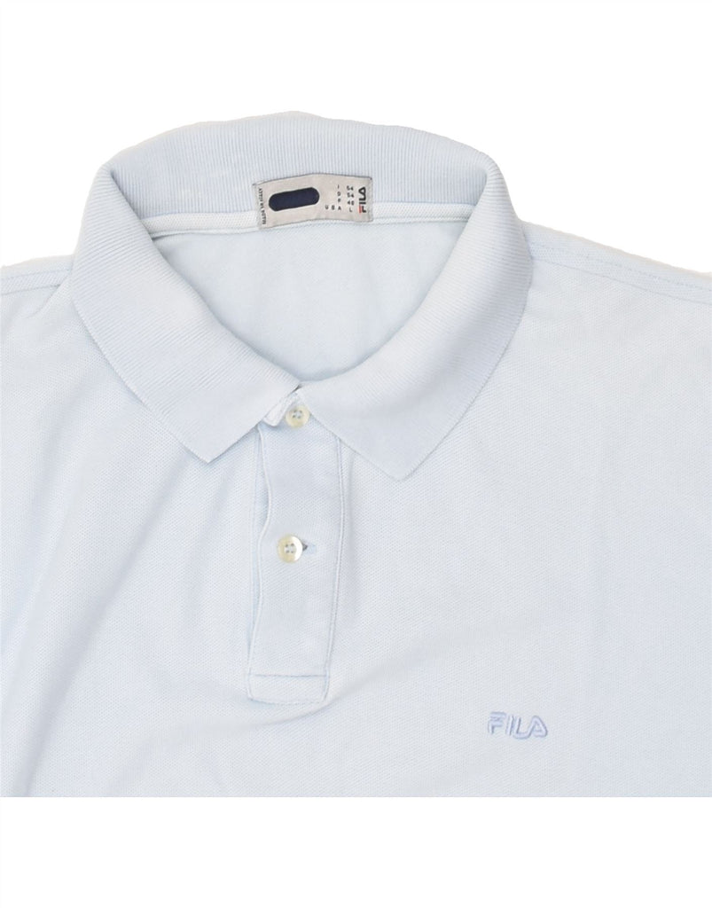 FILA Mens Polo Shirt IT 54 XL Blue Cotton | Vintage Fila | Thrift | Second-Hand Fila | Used Clothing | Messina Hembry 