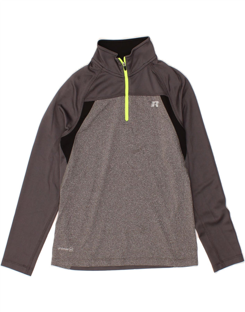 RUSSELL ATHLETIC Boys Pullover Tracksuit Top 10-11 Years Large  Grey Vintage Russell Athletic and Second-Hand Russell Athletic from Messina Hembry 