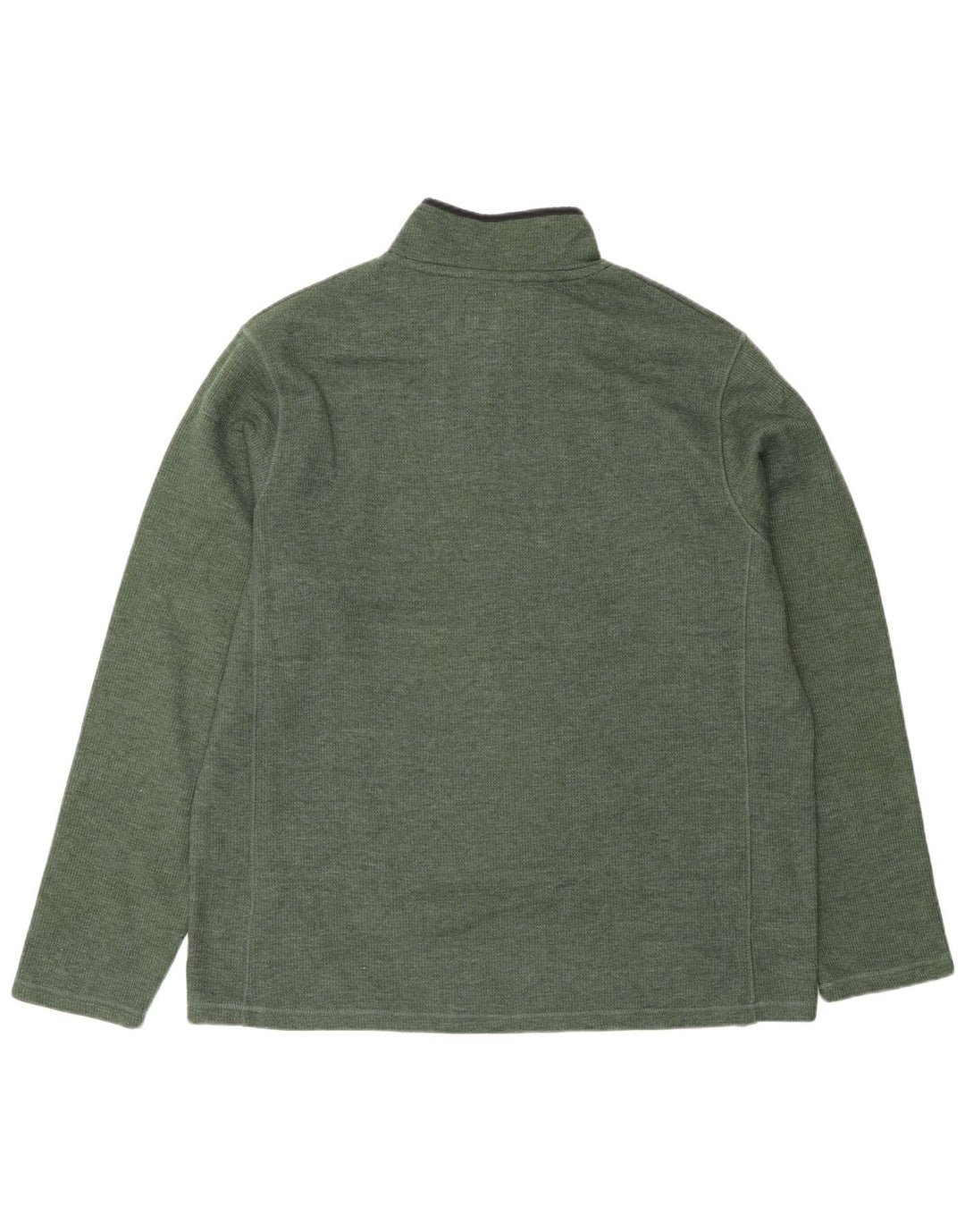 Mountain Warehouse Mens Zip Neck Jumper Sweater Large Green Cotton