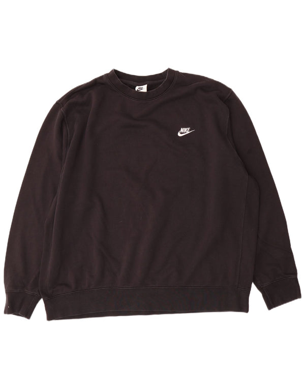 Nike Mens Sweatshirt Jumper 2XL Black Cotton