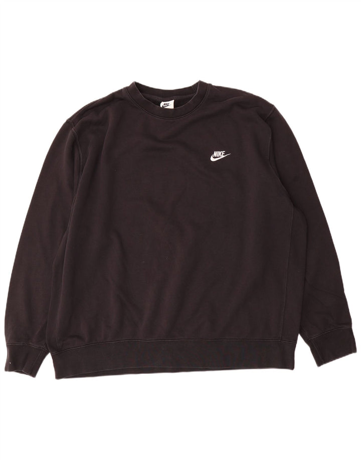Nike Mens Sweatshirt Jumper 2XL Black Cotton