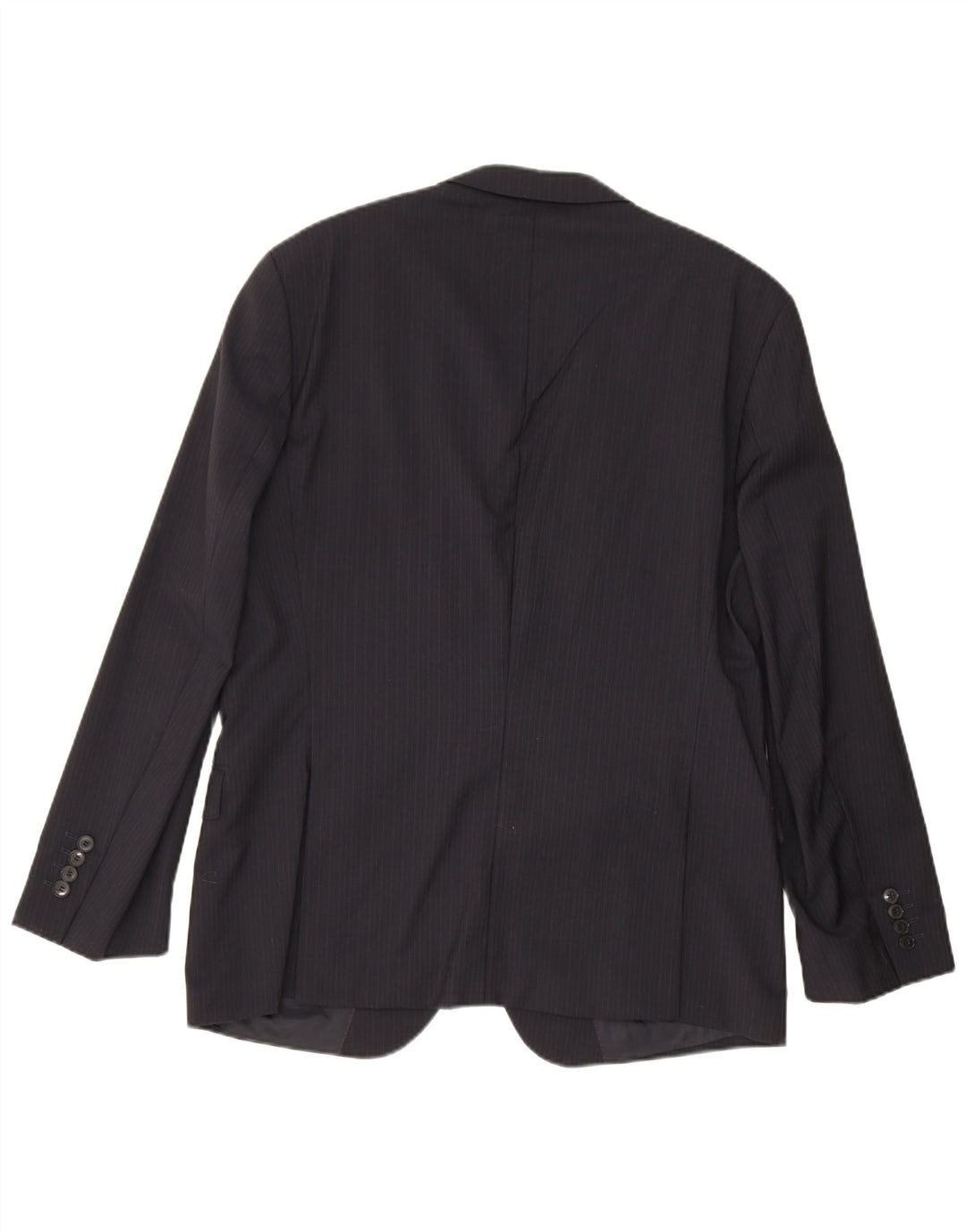 Hugo Boss Mens 2 Button Blazer Jacket UK 54 2XL Navy Blue Pinstripe