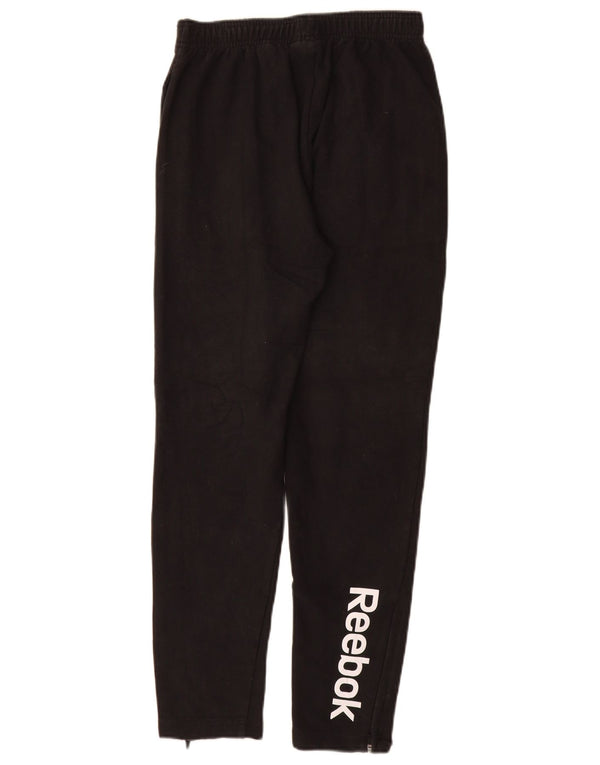 Reebok Boys Graphic Tracksuit Trousers 14-15 Years XL Black Polyester