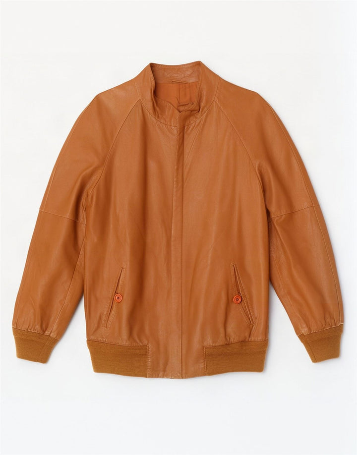 Vintage Mens Leather Jacket UK 38 Medium Brown