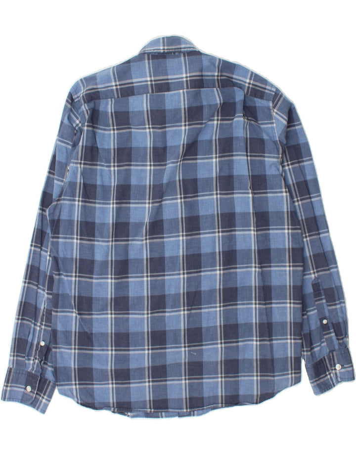 J. CREW Mens Shirt Large Navy Blue Check Cotton Vintage J. Crew and Second-Hand J. Crew from Messina Hembry 