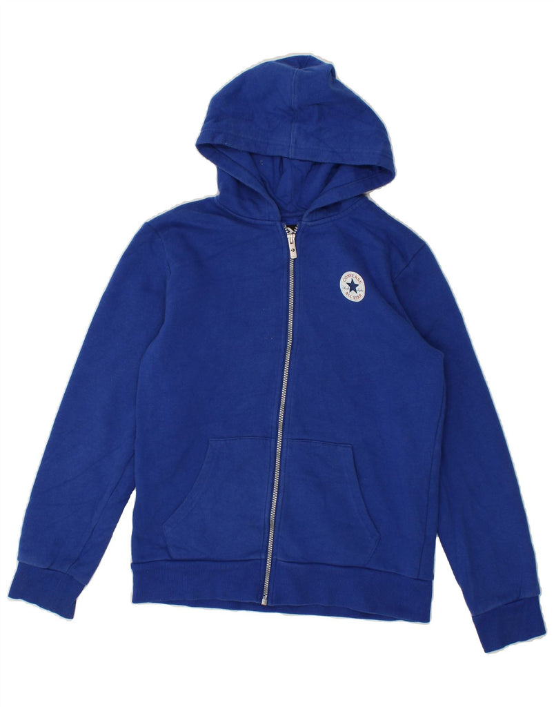 CONVERSE Boys Zip Hoodie Sweater 13-14 Years XL Blue Cotton Vintage Converse and Second-Hand Converse from Messina Hembry 