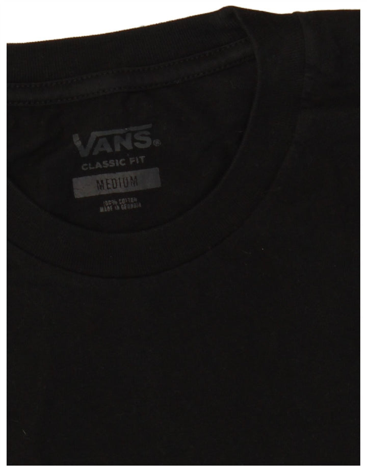 VANS Mens Classic Fit Graphic T-Shirt Top Medium Black Cotton