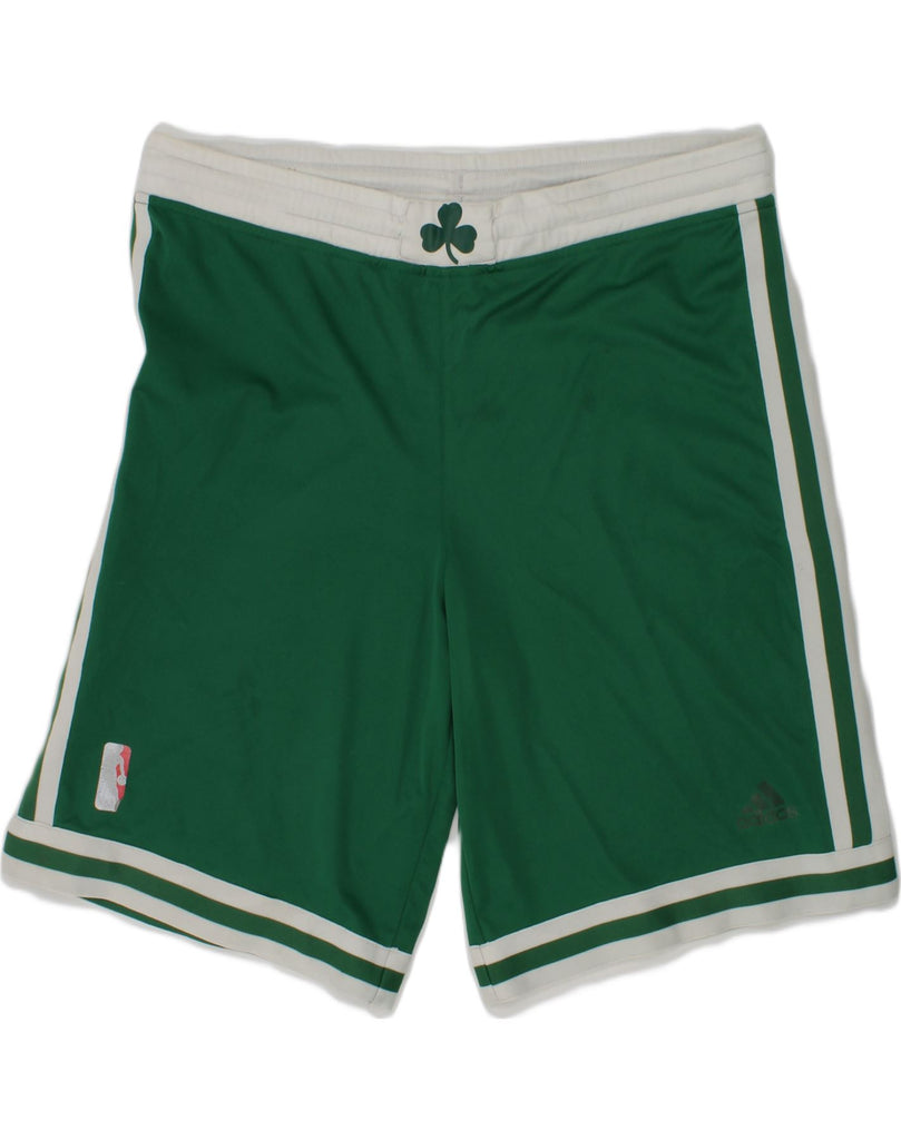 ADIDAS Boys Sport Shorts 13-14 Years Green Polyester | Vintage Adidas | Thrift | Second-Hand Adidas | Used Clothing | Messina Hembry 