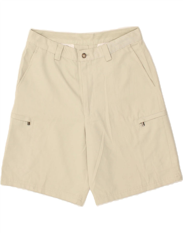 IZOD Mens Cargo Shorts W32 Medium Beige Polyester Vintage Izod and Second-Hand Izod from Messina Hembry 