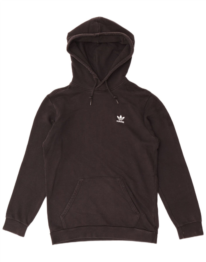Adidas Mens Hoodie Jumper Medium Black Cotton