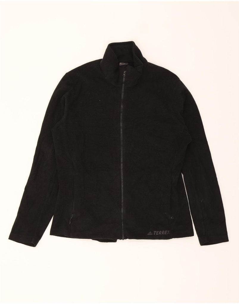 ADIDAS Womens Fleece Jacket UK 18 XL  Black Polyester Vintage Adidas and Second-Hand Adidas from Messina Hembry 