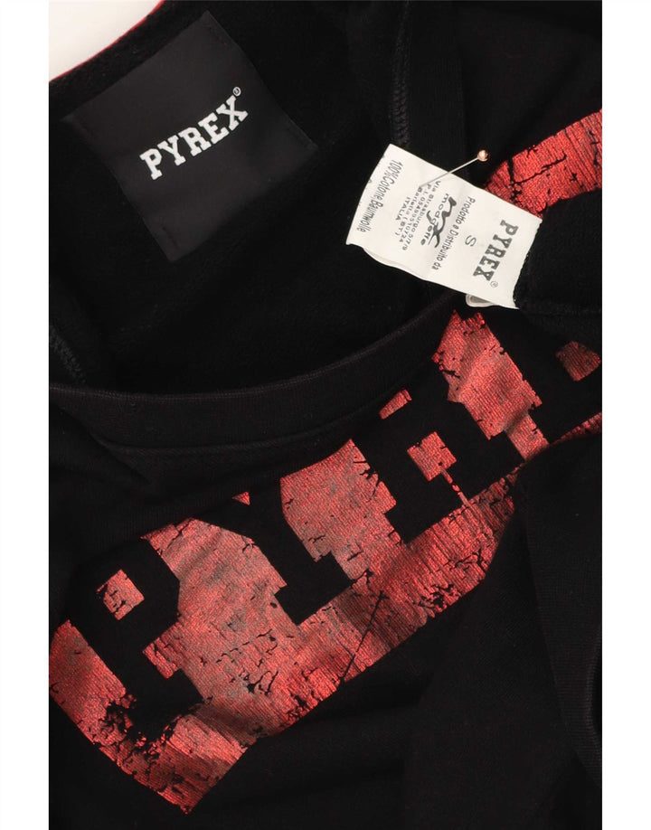 Pyrex Mens Graphic Sweatshirt Jumper Small Black Cotton