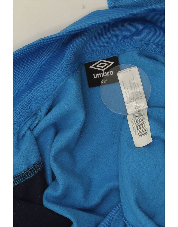 Umbro Mens Tracksuit Top Jacket 2XL Blue Colourblock Polyester