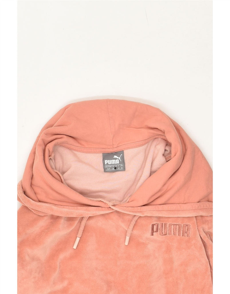 PUMA Womens Oversized Hoodie Jumper UK 10 Small Pink | Vintage Puma | Thrift | Second-Hand Puma | Used Clothing | Messina Hembry 