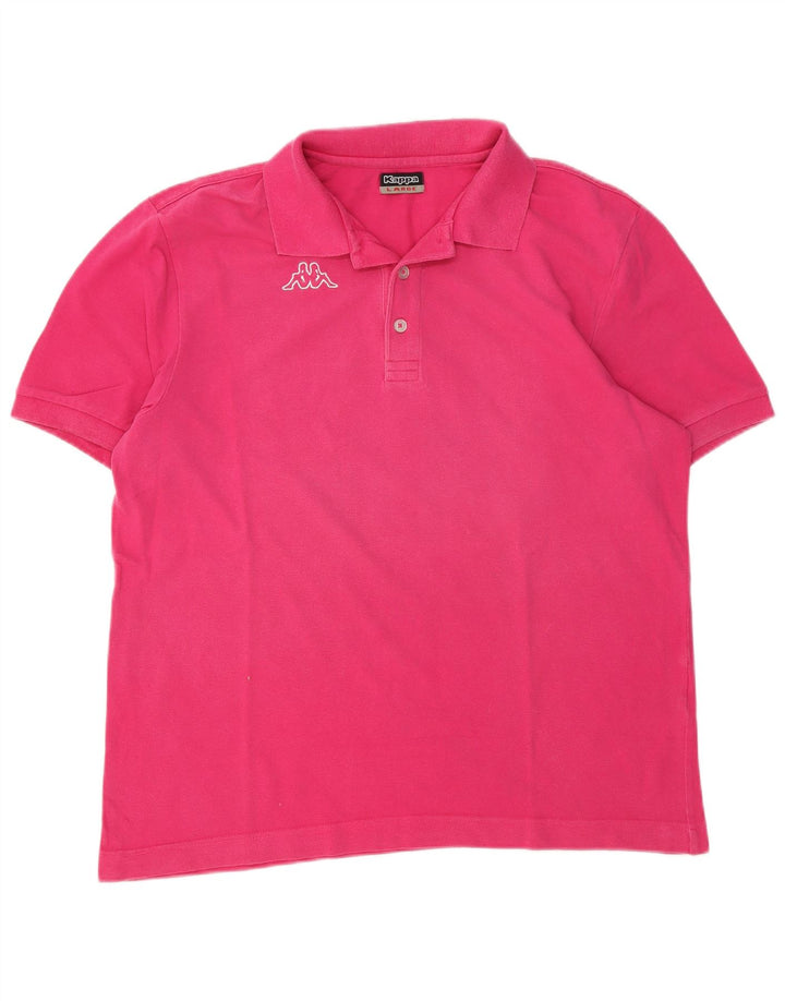 Kappa Mens Polo Shirt Large Pink