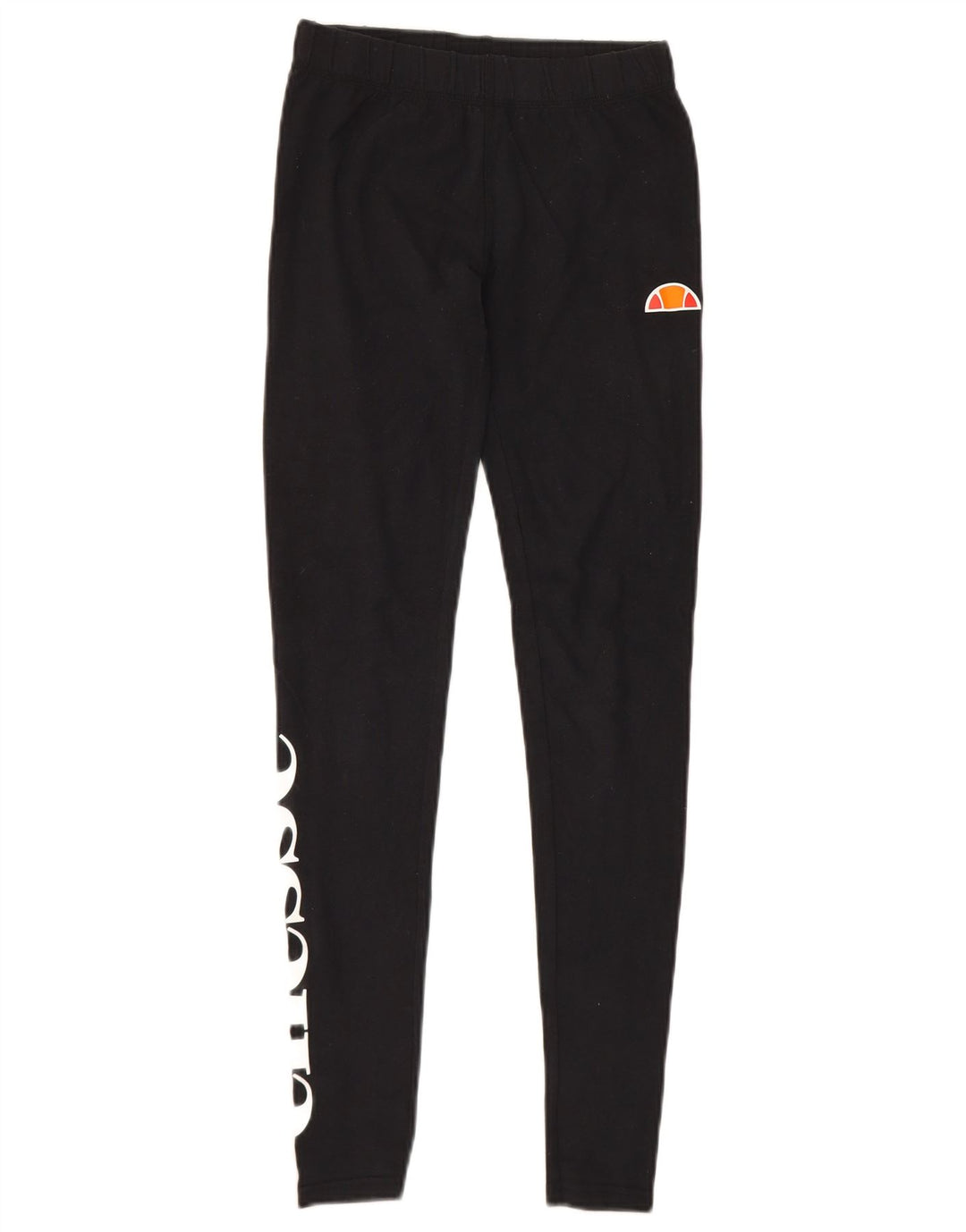 Ellesse Womens Graphic Leggings UK 8 Small Black Cotton