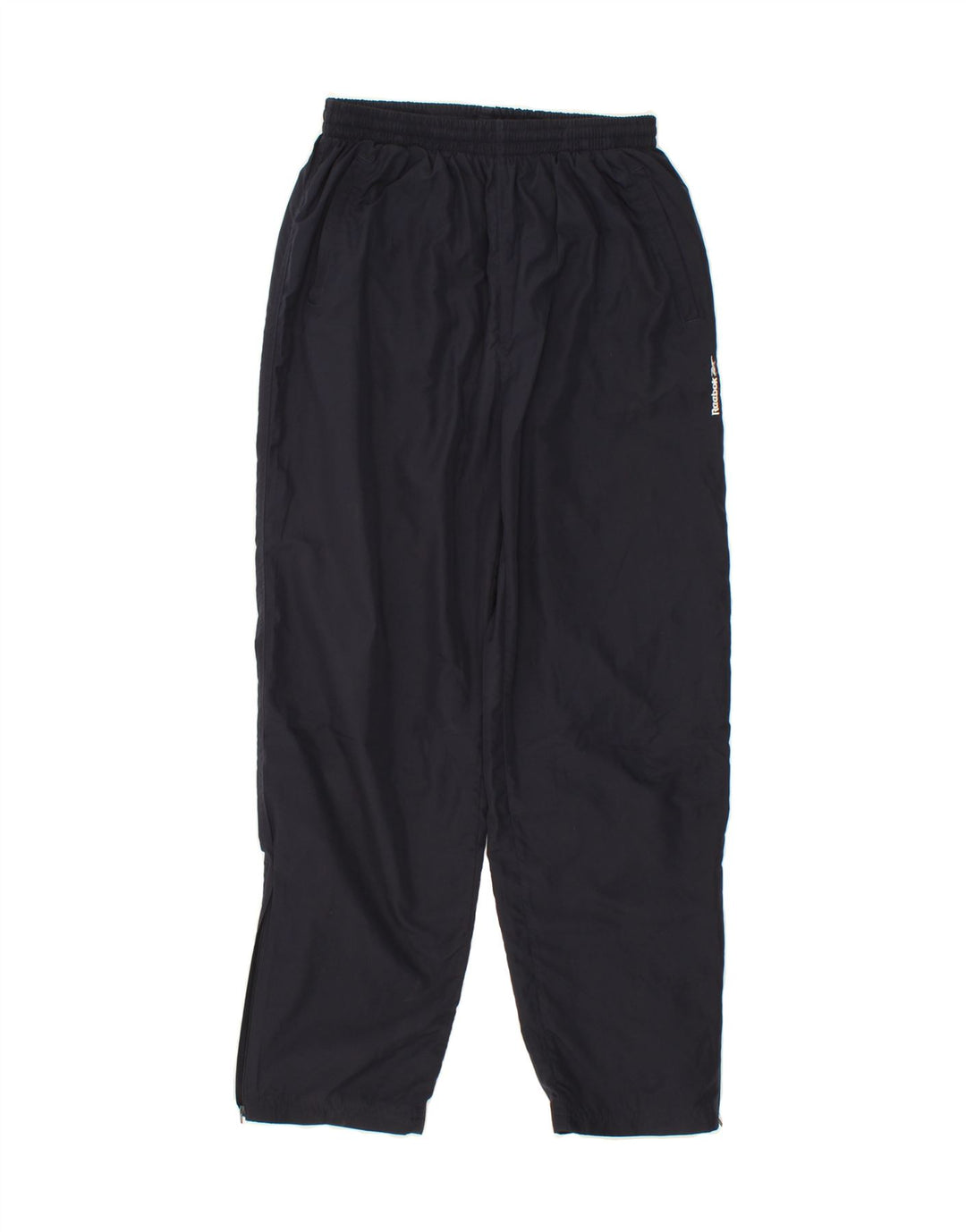 REEBOK Womens Tracksuit Trousers UK 14 Large Navy Blue Polyester Vintage Reebok and Second-Hand Reebok from Messina Hembry 