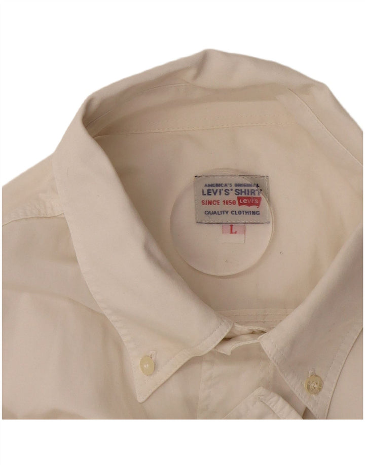 Levi's Mens Shirt Large Off White
