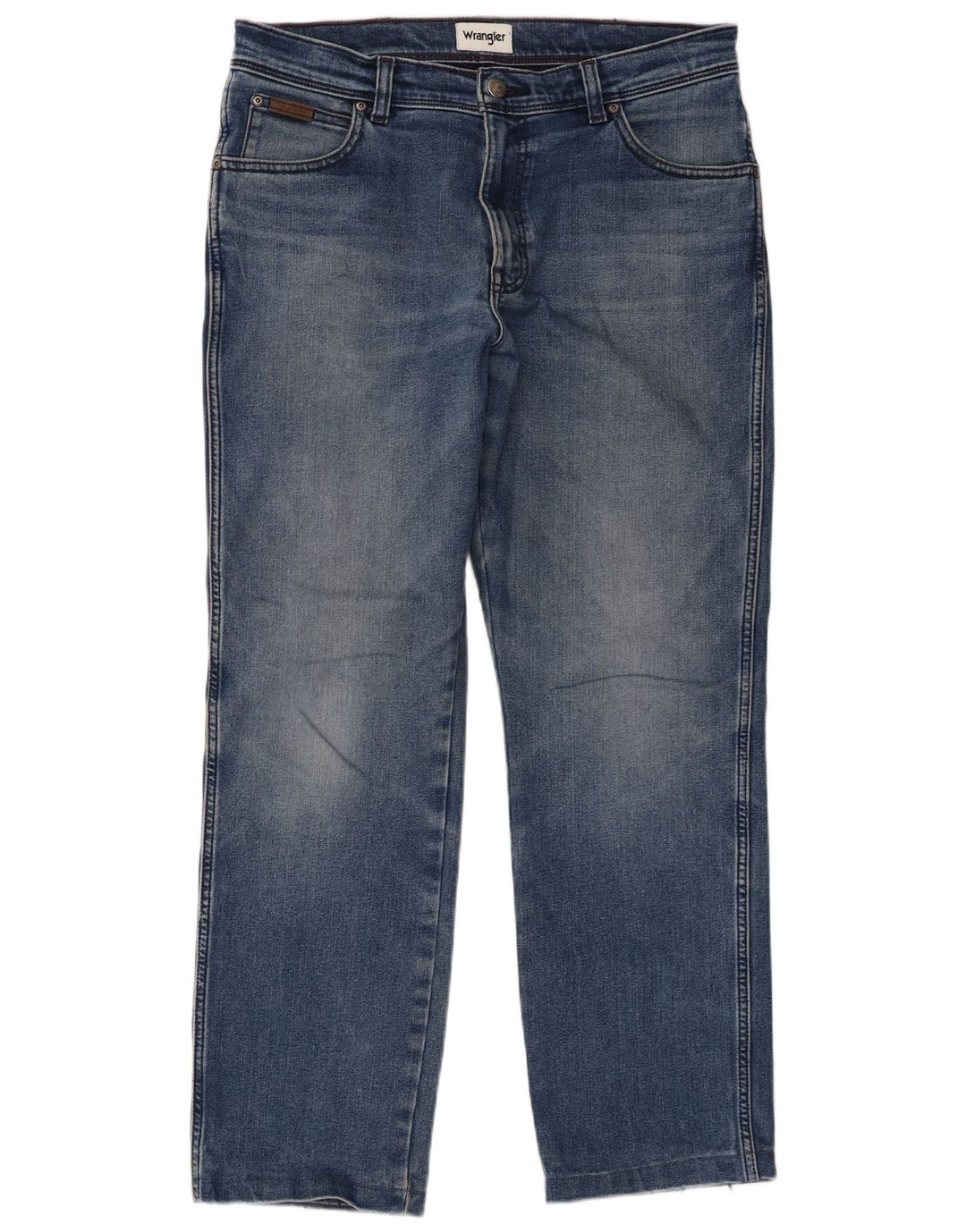 Wrangler Mens Texas Straight Jeans W34 L29 Blue Cotton
