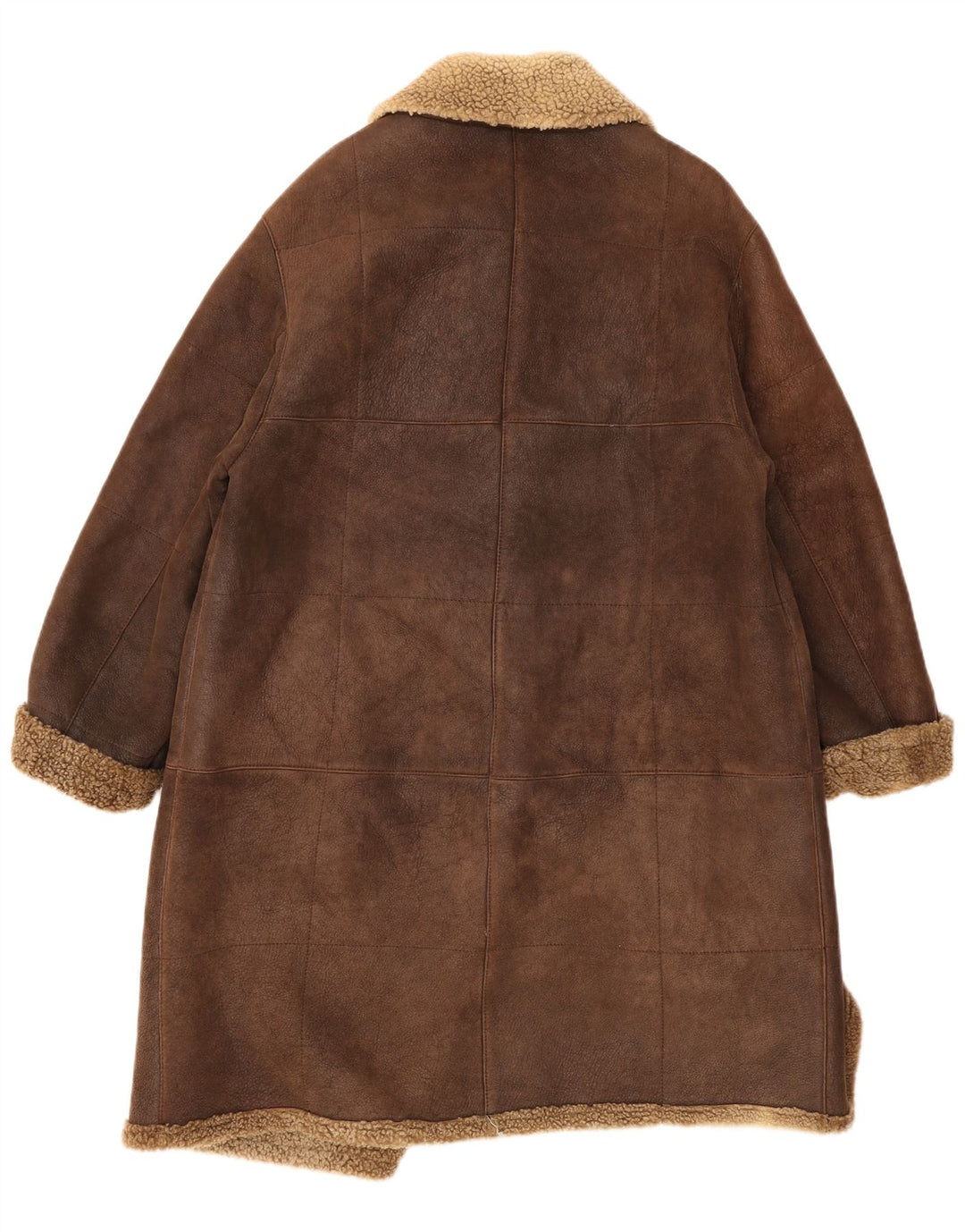 Conbipel Womens Shearling Coat UK 14 Large Brown