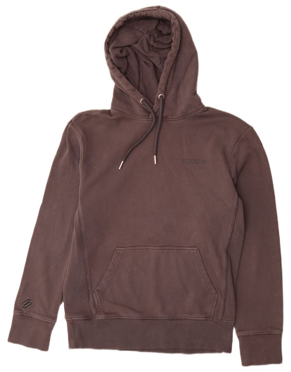 Superdry Mens Hoodie Jumper Small Brown Cotton