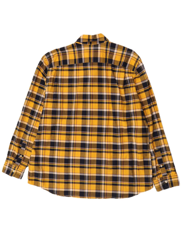 Gap Mens Slim Flannel Shirt 2XL Yellow Check Cotton