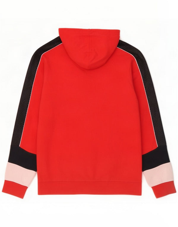 Champion Boys USA Graphic Zip Hoodie Sweater 13-14 Years XL Red Colourblock