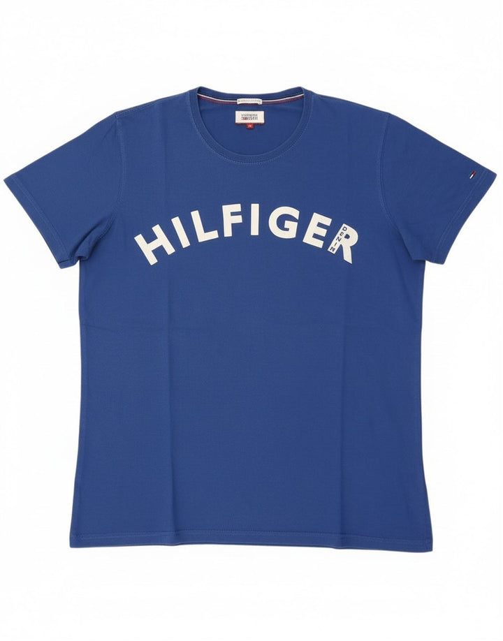Tommy Hilfiger Mens Graphic T-Shirt Top XL Blue Cotton