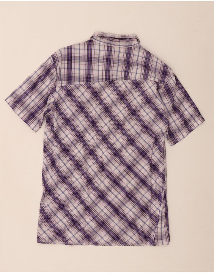Rip Curl Mens Short Sleeve Shirt Medium Purple Check Cotton