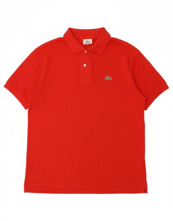 Lacoste Mens Polo Shirt Size 4 Medium Red Cotton