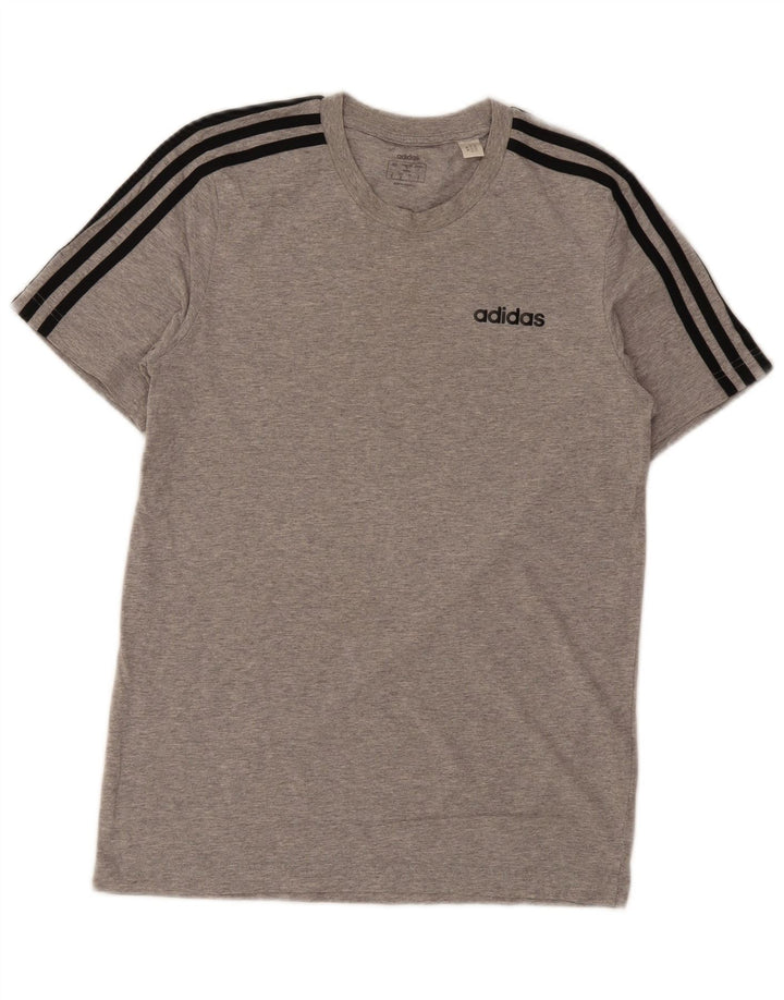 Adidas Mens T-Shirt Top Small Grey Cotton