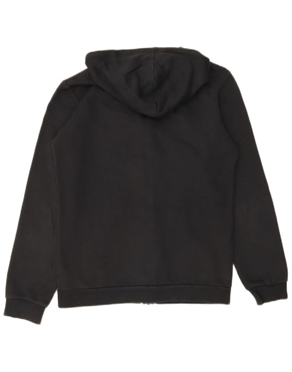 Puma Girls Graphic Zip Hoodie Sweater 15-16 Years Black Cotton