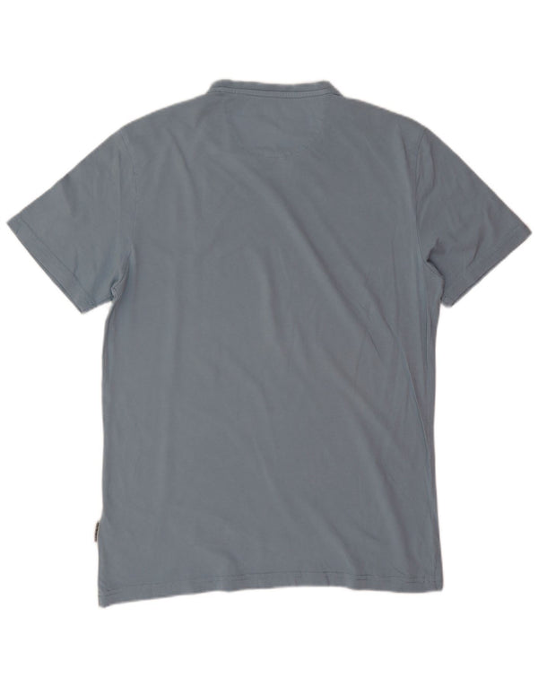 Napapijri Mens T-Shirt Top Medium Blue Cotton