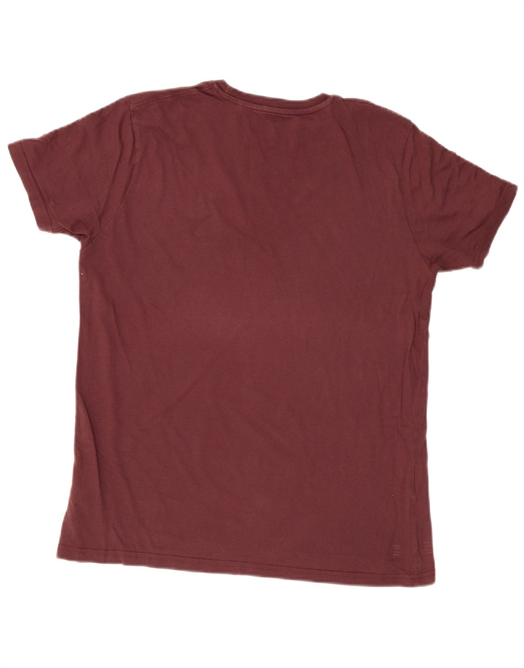Alpha Industries Mens Graphic T-Shirt Top Medium Burgundy Cotton