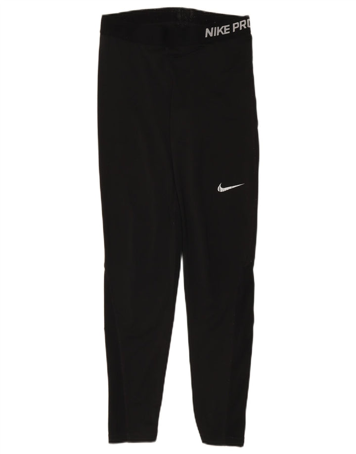 Nike Womens Dri Fit Graphic Leggings UK 14 Medium  Black