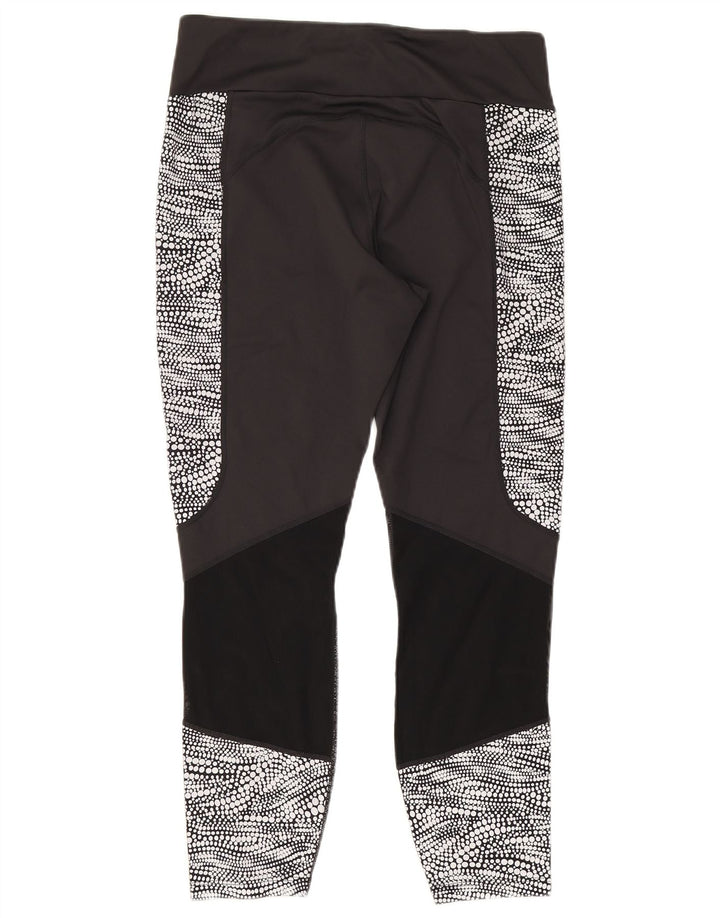 Mountain Warehouse Womens Capri Leggings UK 14 Medium Black Colourblock