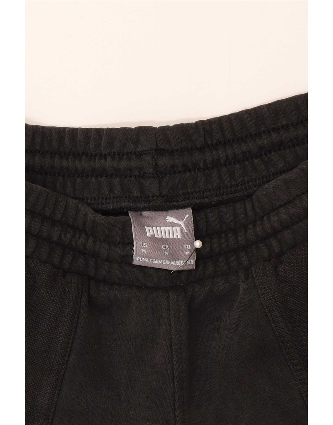 Puma Mens Tracksuit Trousers Medium  Black Cotton