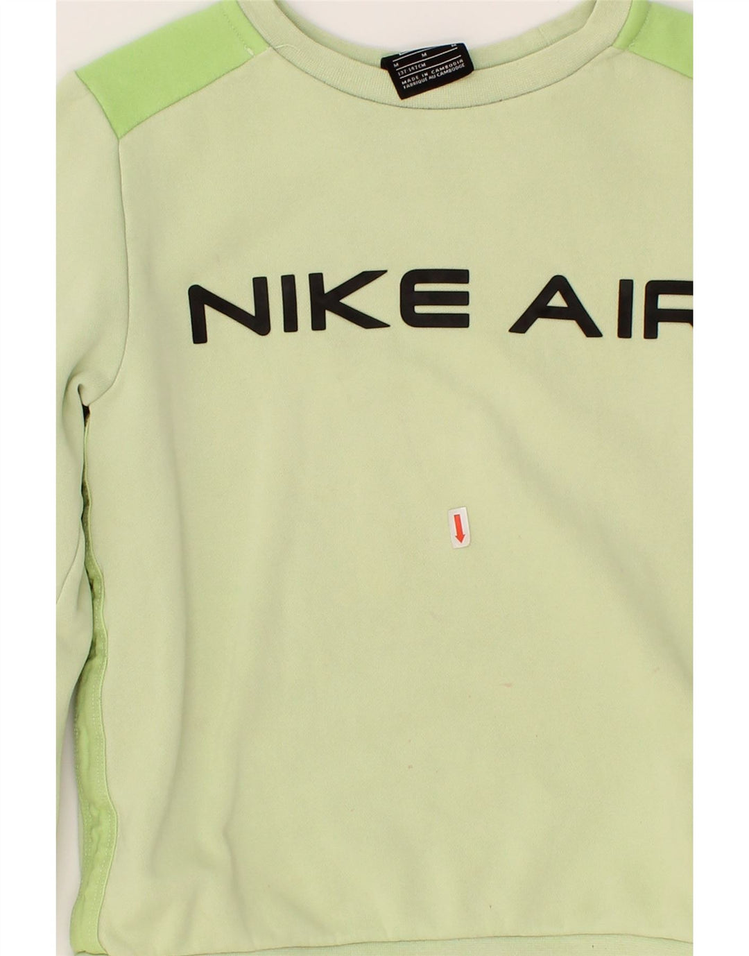 NIKE Boys Standard Fit Sweatshirt Jumper 10-11 Years Medium Green Cotton Vintage Nike and Second-Hand Nike from Messina Hembry 