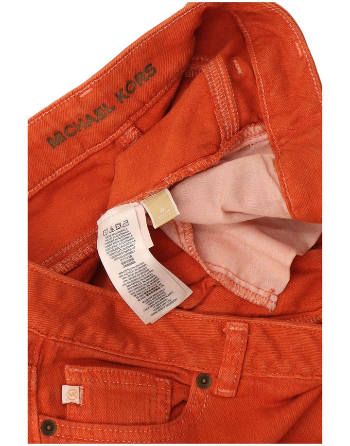 Michael Kors Womens Slim Jeans US 6 Medium W34 L32 Orange Cotton
