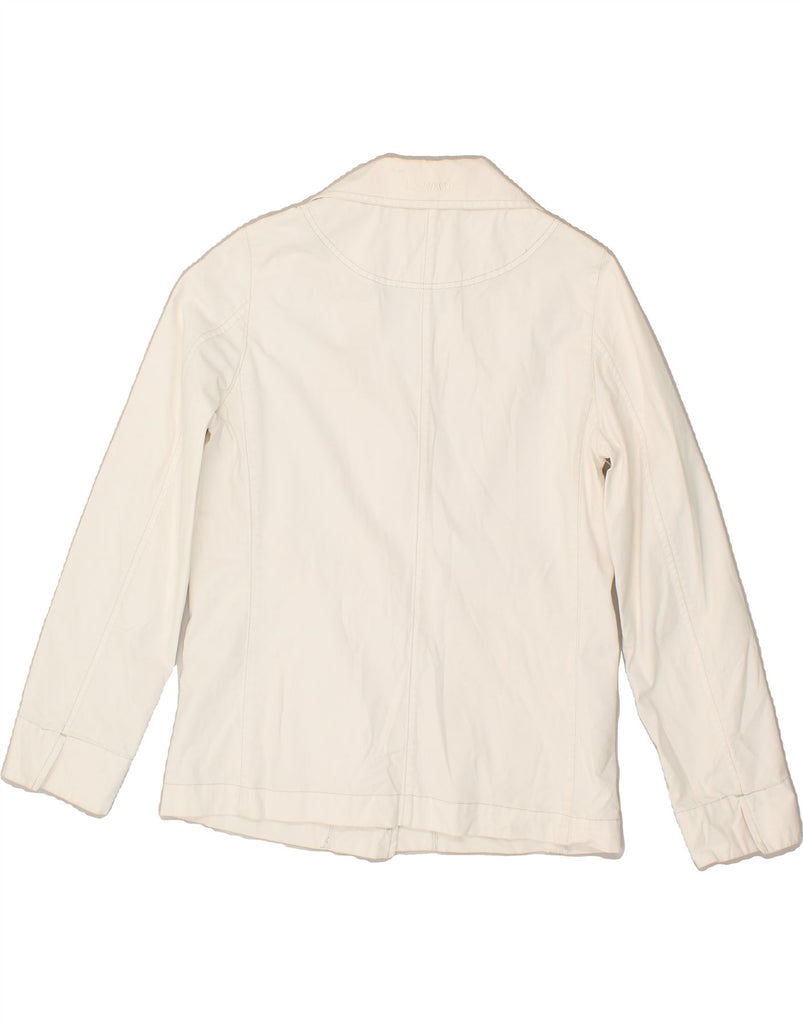 MURPHY & NYE Womens 3 Button Blazer Jacket UK 18 XL White Cotton | Vintage Murphy & Nye | Thrift | Second-Hand Murphy & Nye | Used Clothing | Messina Hembry 