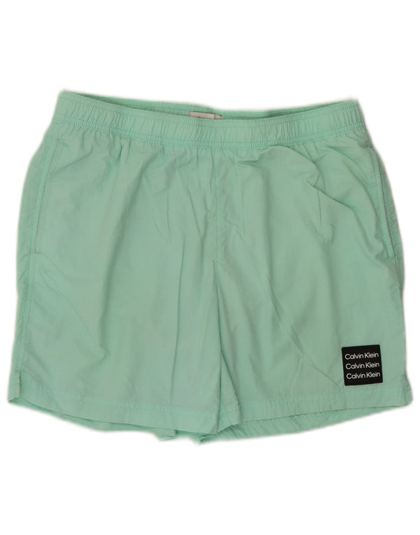 Calvin Klein Mens Swimming Shorts Large Green Polyamide