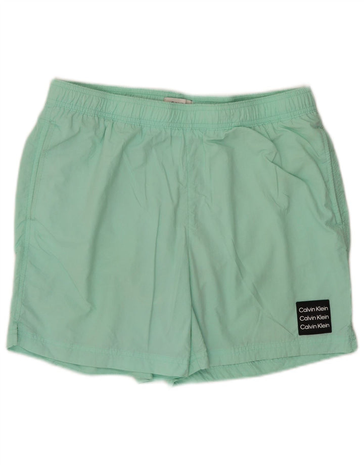 Calvin Klein Mens Swimming Shorts Large Green Polyamide